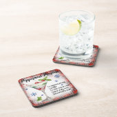 Niedliches Weihnachts Peppermint Martini Rezept Getränkeuntersetzer (Rechte Seite)