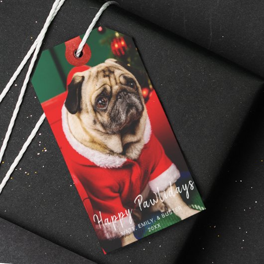 Niedliches Weihnachts-Peppy-Hund Haustier Foto Lov Geschenkanhänger