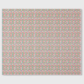 Niedliches Weihnachts-Rosa geometrisches Muster Geschenkpapier (Flach)