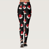 Niedliches Weihnachts-Rote Weihnachtsmannmütze-Mus Leggings (Rückseite)