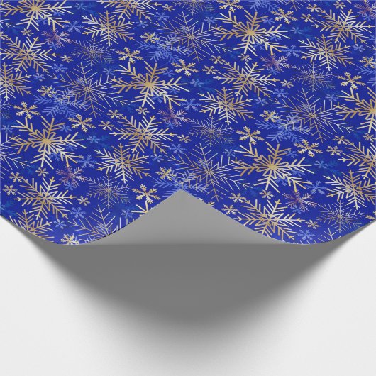 Niedliches Weihnachts-Schneeflockenpapier Geschenkpapier (Ecke)