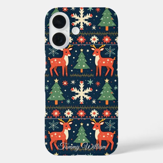 Niedliches Weihnachts-Sweater-Muster Case-Mate iPhone Hülle (Rückseite)
