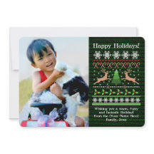 Niedliches Weihnachts-Sweater Thema Foto Gruß