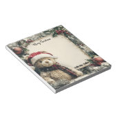 Niedliches Weihnachts-Teddybären-Design - Feierlic Notizblock (angewinkelt)