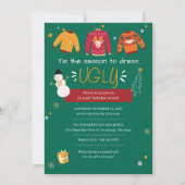 Niedliches Weihnachts-Ugly-Sweater-Office-Party Einladung (Vorderseite)