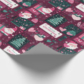 Niedliches Weihnachts-Weihnachtsbild Geschenkpapier (Ecke)