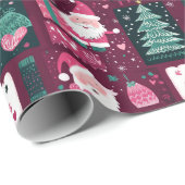 Niedliches Weihnachts-Weihnachtsbild Geschenkpapier (Rolleneckpunkt)