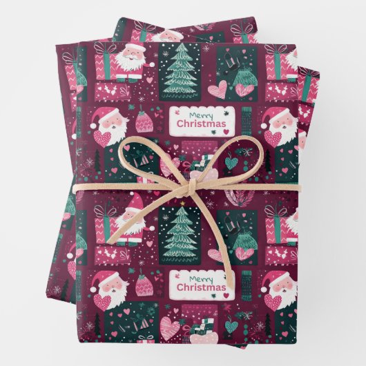 Niedliches Weihnachts-Weihnachtsbild Geschenkpapier Set (Beispiel)