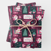 Niedliches Weihnachts-Weihnachtsbild Geschenkpapier Set (Beispiel)