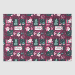 Niedliches Weihnachts-Weihnachtsbild Seidenpapier