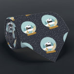 Niedliches Weihnachts-Winterschneemuster Krawatte<br><div class="desc">Niedliche Winterszene Schneeglobe Muster.</div>