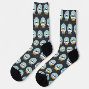 Niedliches Weihnachts-Winterschneemuster Socken