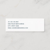 Niedliches Weihnachts-Wintertiermuster Mini Visitenkarte (Rückseite)