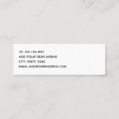 Niedliches Weihnachts-Wintertiermuster Mini Visitenkarte (Rückseite)