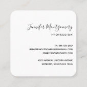 Niedliches Weihnachts-Wintertiermuster Quadratische Visitenkarte (Rückseite)