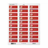 Niedliches Weihnachtsadressen-Etikett (Vorne)