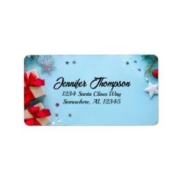 Niedliches Weihnachtsadressen-Etikett Adressaufkleber