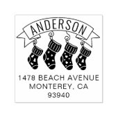 Niedliches Weihnachtsadressen-Kleine Geschenk Permastempel (Design)