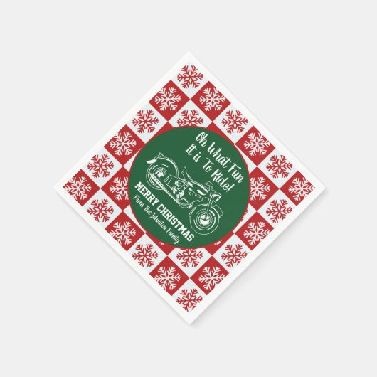 Niedliches Weihnachtsangebot für Motorräder Snowfl Serviette (Ecke)