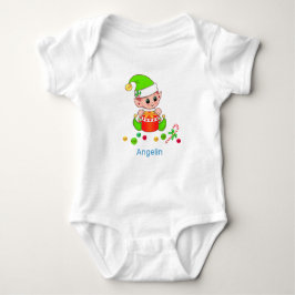 Niedliches Weihnachtsbaby Elf & Confetti Baby Strampler