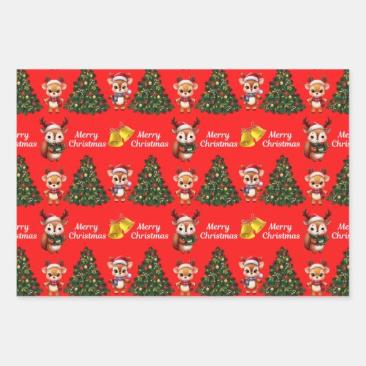 Niedliches Weihnachtsbaby Geschenkpapier Set (Vorderseite 2)