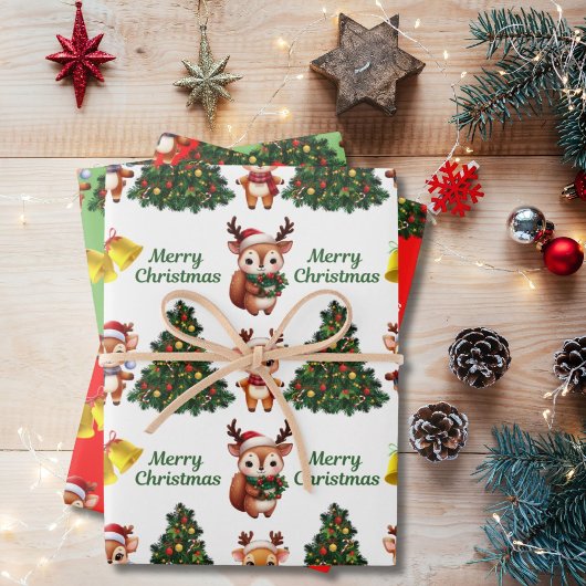 Niedliches Weihnachtsbaby Geschenkpapier Set