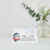 Niedliches Weihnachtsbaby Penguin Buchanfrage Begleitkarte (Stehend Vorderseite)