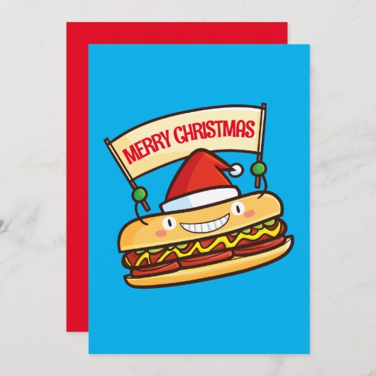 Niedliches Weihnachtsbanner Einladung (Vorne/Hinten)