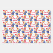 Niedliches Weihnachtsbärengeschenk Geschenkpapier Set (Vorderseite 3)