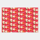 Niedliches Weihnachtsbärengeschenk Geschenkpapier Set (Vorderseite)