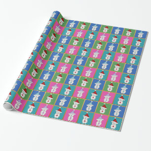 Niedliches Weihnachtsbärenmuster Geschenkpapier