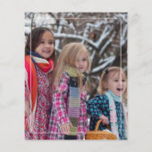 Niedliches Weihnachtsbärensschneeglobe-Foto Flyer (Hinten)