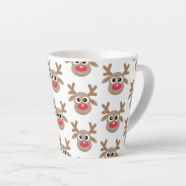 Niedliches Weihnachtsbaum Cartoon Muster White Milchtasse