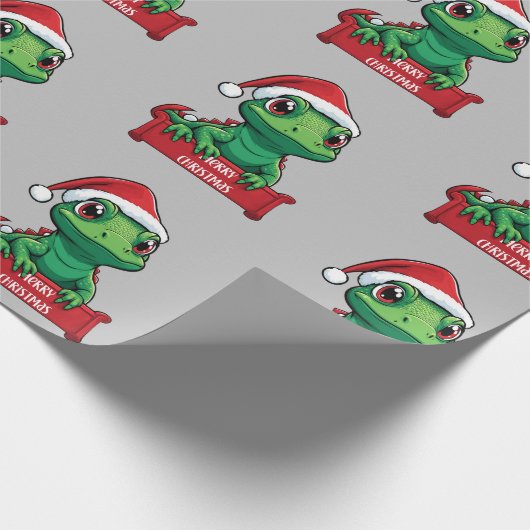 Niedliches Weihnachtsbaum Geschenkpapier (Ecke)