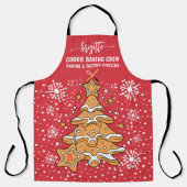 Niedliches Weihnachtsbaum Keks Backen Crew Schneef Schürze (Vorderseite)