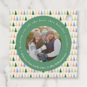 Niedliches Weihnachtsbaum Red Green Family Custom Geschenkanhänger (Rückseite)