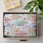 Niedliches Weihnachtsbaum Rotes grünes rosa Blaues Seidenpapier (Geschenk)