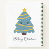Niedliches Weihnachtsbaum-SpiralNotebook Notizblock (Rückseite)