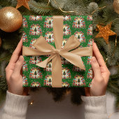 Niedliches Weihnachtsbaum Trio Ugly Weihnachtskrau Geschenkpapier