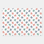 Niedliches Weihnachtsbaum- und Bows-Muster Geschenkpapier Set (Vorderseite 3)