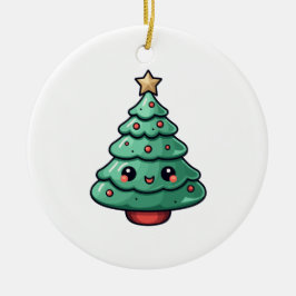Niedliches Weihnachtsbaumdesign Keramik Ornament