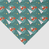 Niedliches Weihnachtsbaummuster des Weihnachtsmann Seidenpapier (Ausschnitt)