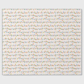 Niedliches Weihnachtsbaummuster Geschenkpapier (Flach)