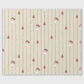 niedliches Weihnachtsbaummuster Geschenkpapier (Flach)
