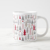 Niedliches Weihnachtsbaummuster Jumbo-Tasse (Rechts)