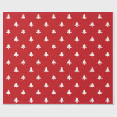 Niedliches Weihnachtsbaummuster minimalistisch Geschenkpapier (Flach)