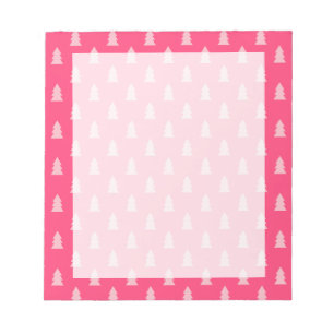 Niedliches Weihnachtsbaummuster pastellfarben und  Notizblock