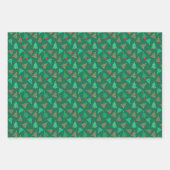 Niedliches Weihnachtsbaummuster - Rot, Schwarz und Geschenkpapier Set (Vorderseite 3)