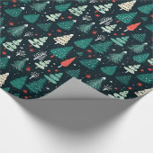 Niedliches Weihnachtsbaumpapier Geschenkpapier (Ecke)