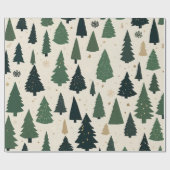 Niedliches Weihnachtsbaumplanpapier Geschenkpapier (Flach)